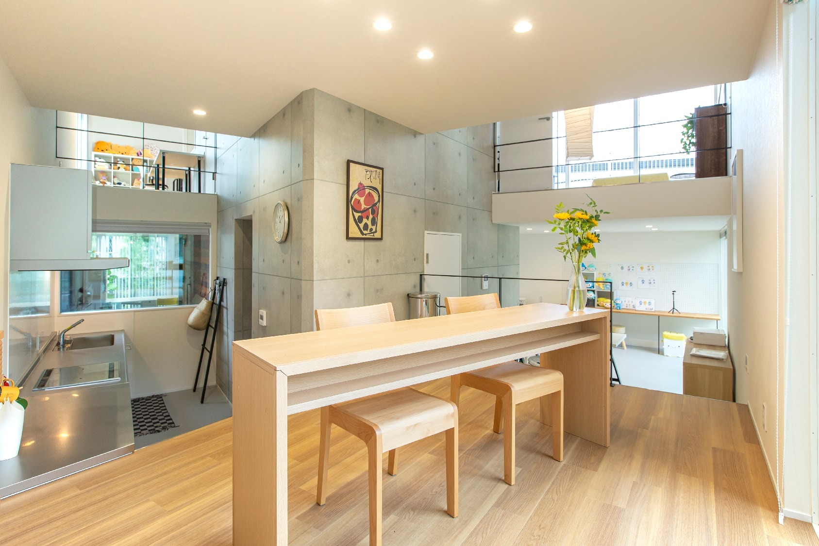 Completed dining interior. This image is a photograph, not a rendering.