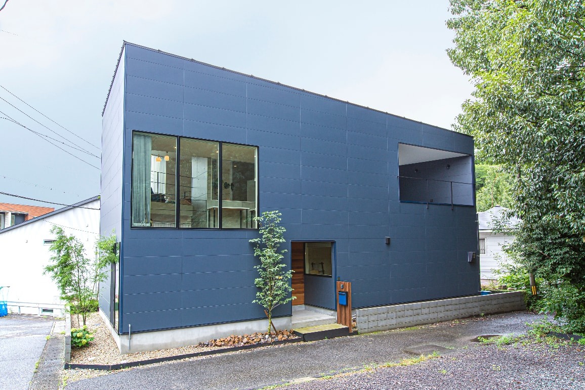 Completed exterior of House W in Gifu, Japan.